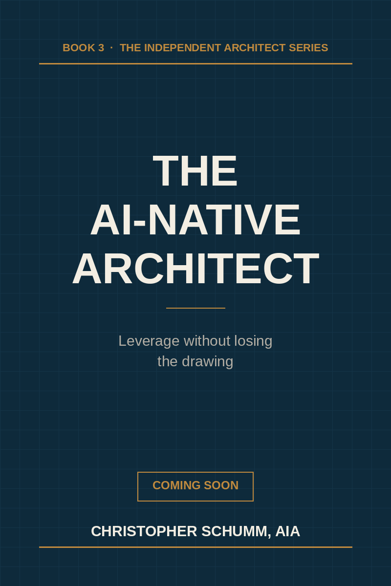 Cover of The AI-Native Architect — coming soon